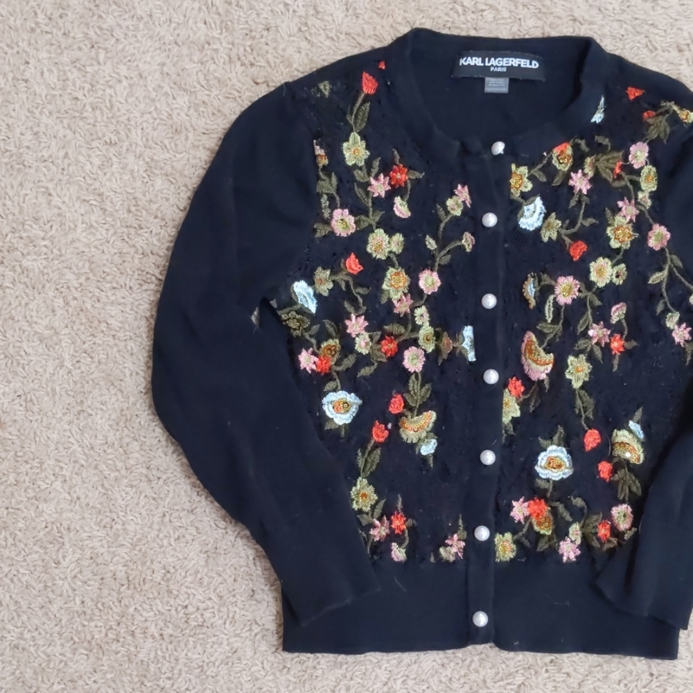 XS Karl Lagerfeld Paris button-up cardigan